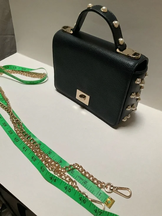 Kate Spade Pearl-Stud Chain Black Crossbody Bag Serrano Place Pearl Maisie MINI - Picture 11 of 14
